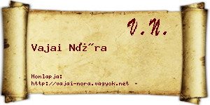 Vajai Nóra névjegykártya