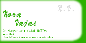 nora vajai business card